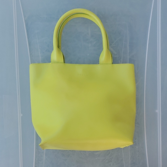 Furla Vibrant Yellow Tote Bag - Picture 1 of 4